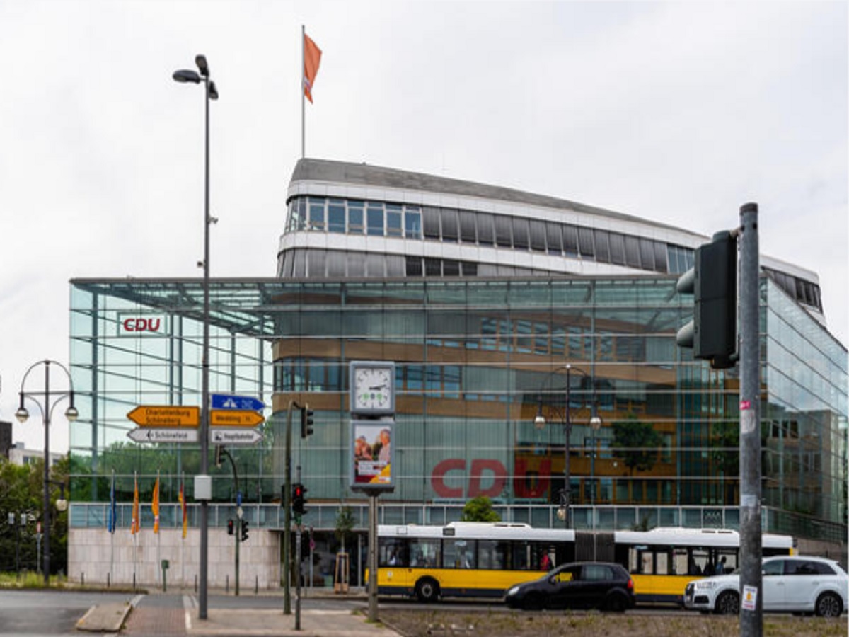 Sede del partido CDU alemán. Unión Demócrata Cristiana de Alemania de Merkel