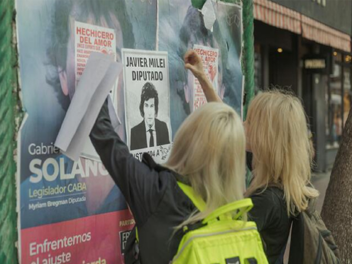 Cartel de Javier Milei