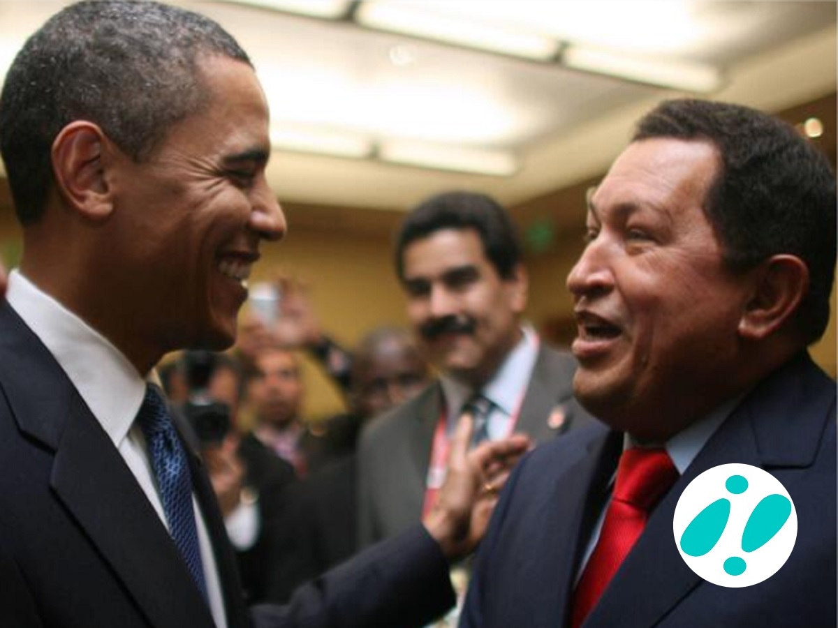 Obama con Chávez
