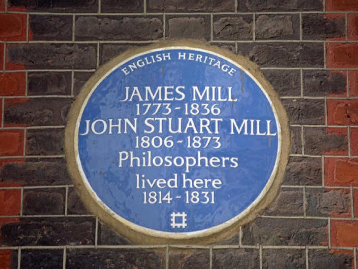Placa en la residencia de Stuart Mill en Londres