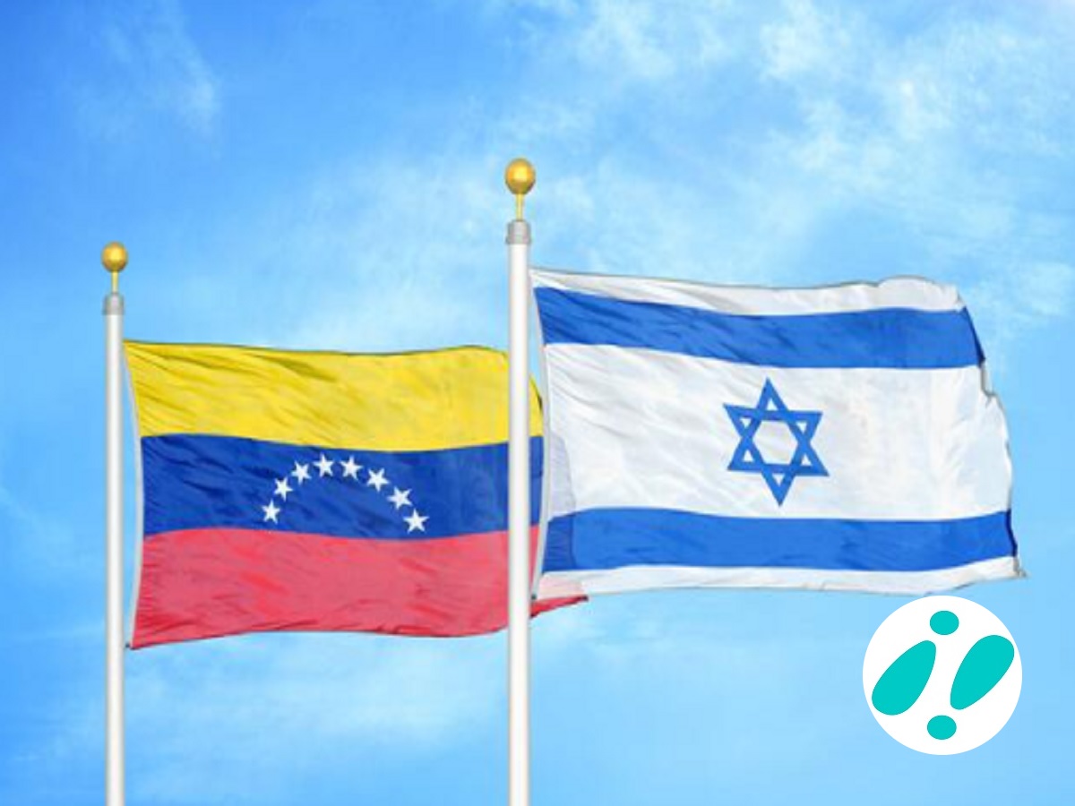 Banderas Venezuela e Israel