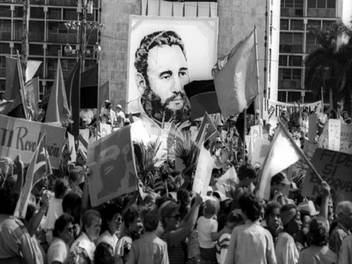 Concentración en favor de Fidel Castro