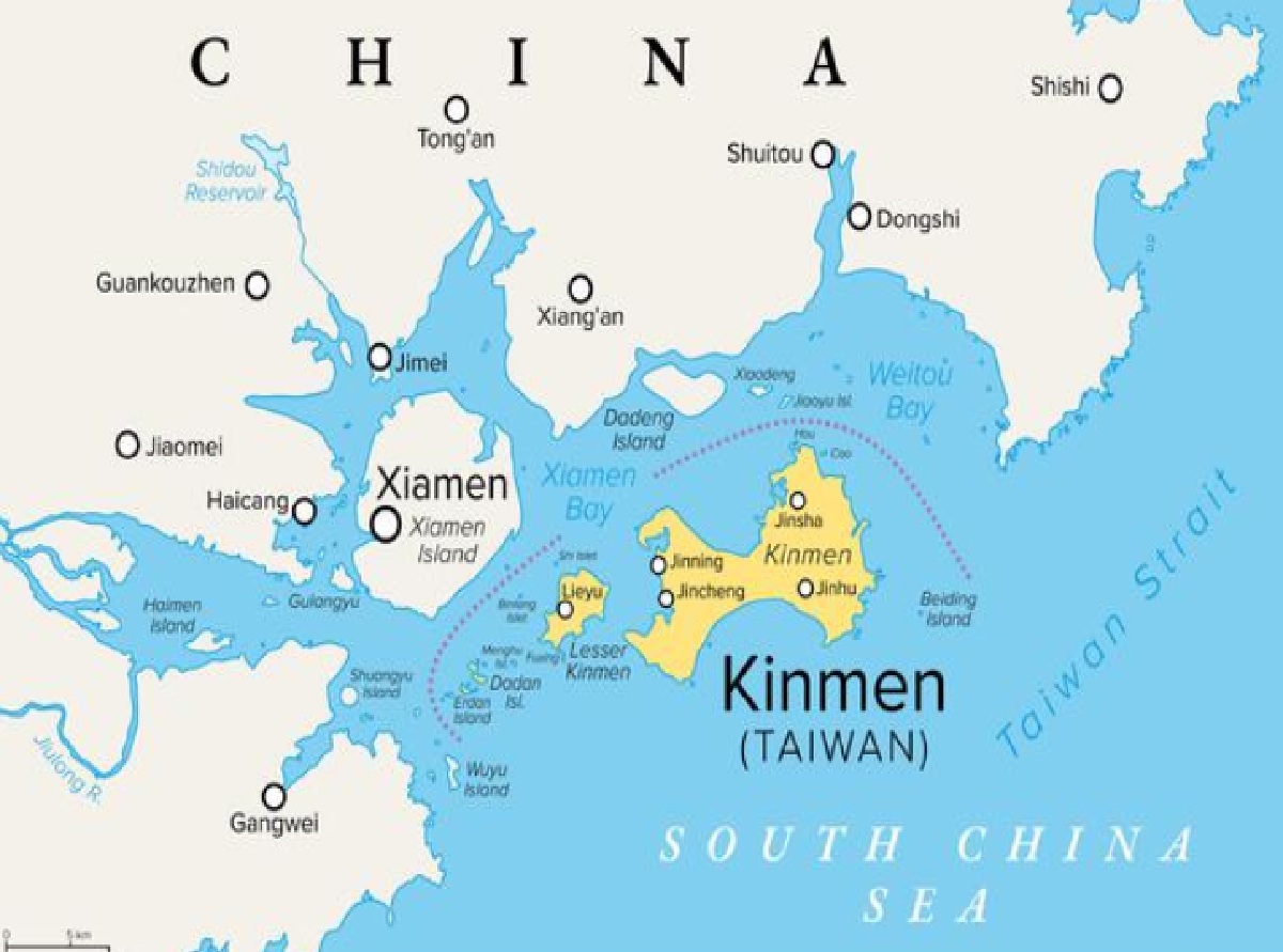 Mapa Taiwán-China