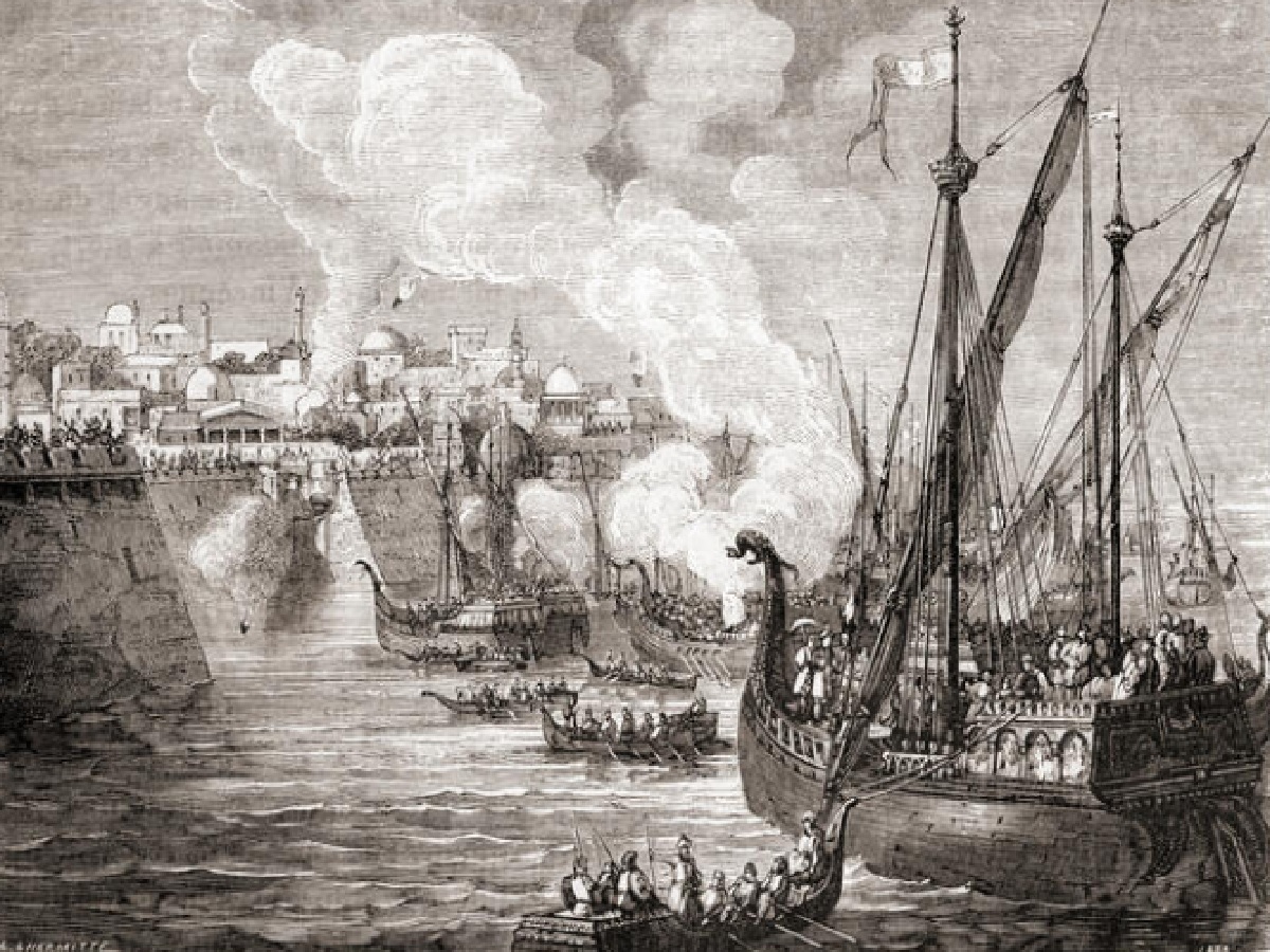 Ataque a Bizancio por Mehmed II, 1453. Imperio Otomano