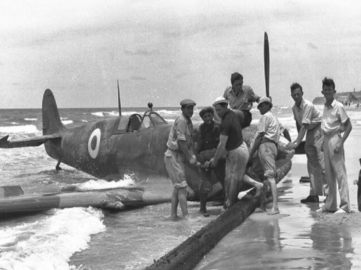 Avión egipcio abatido durante la independencia de Israel, 1948