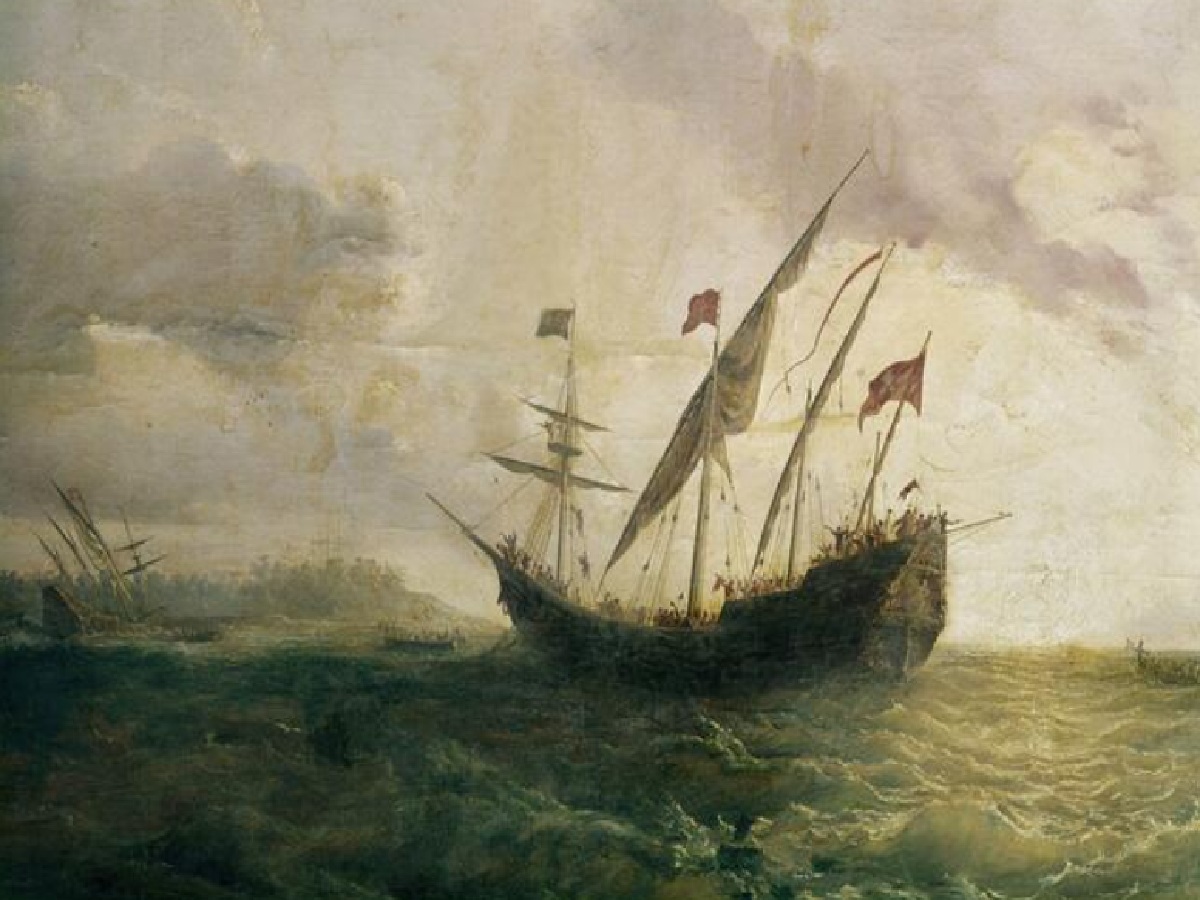 Ilustración de la conquista de América