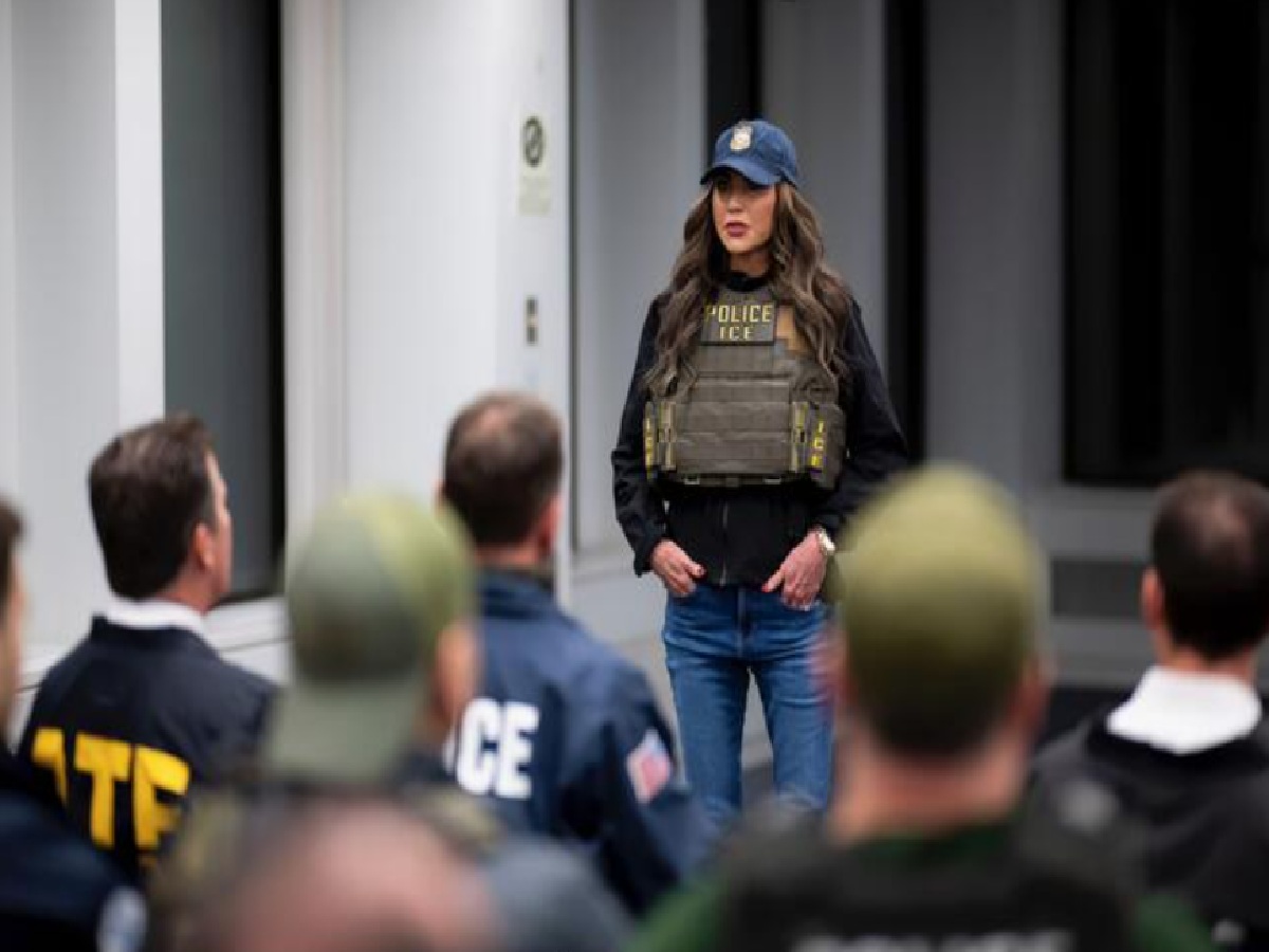 Kristi Noem, Secretaria de Seguridad Nacional de EEUU en un discurso a los agentes federales, enero 2025