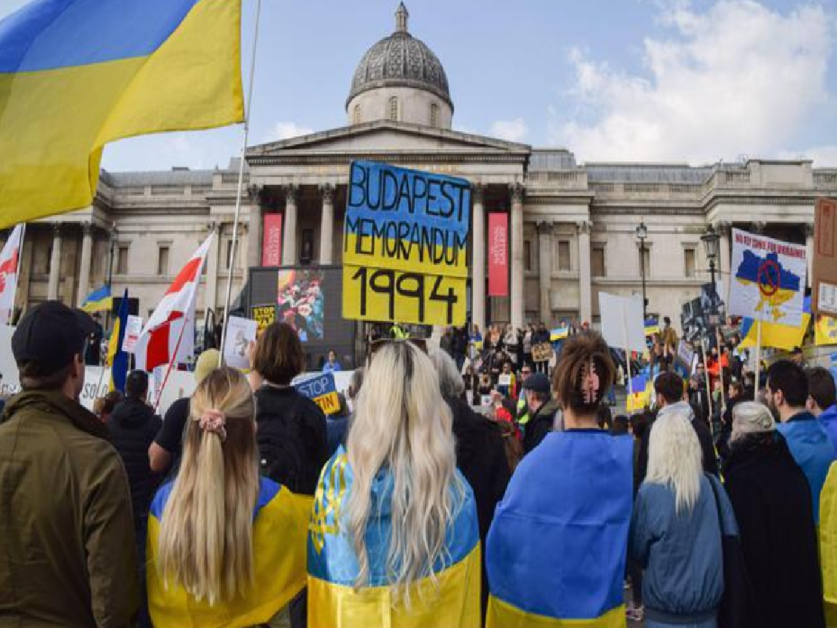Contra la desnuclearización de Ucrania, Londres, Febrero 2022
