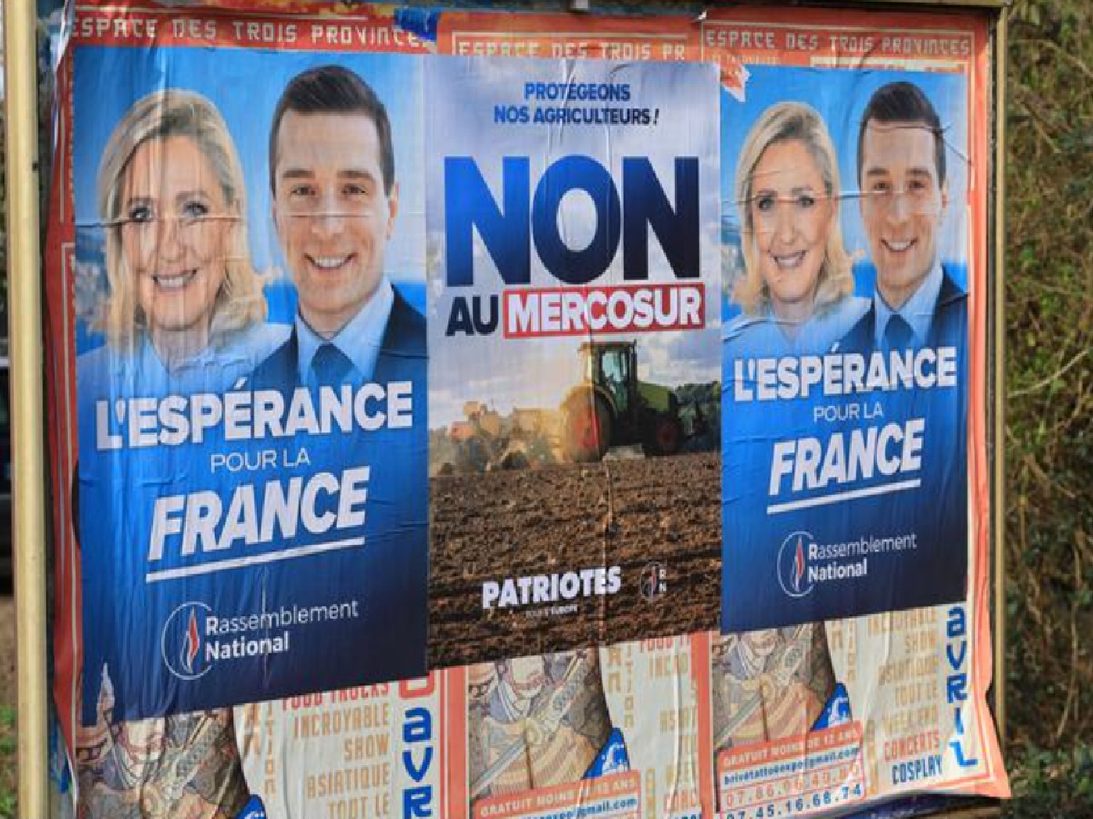 Pancartas contra Mercosur en Francia