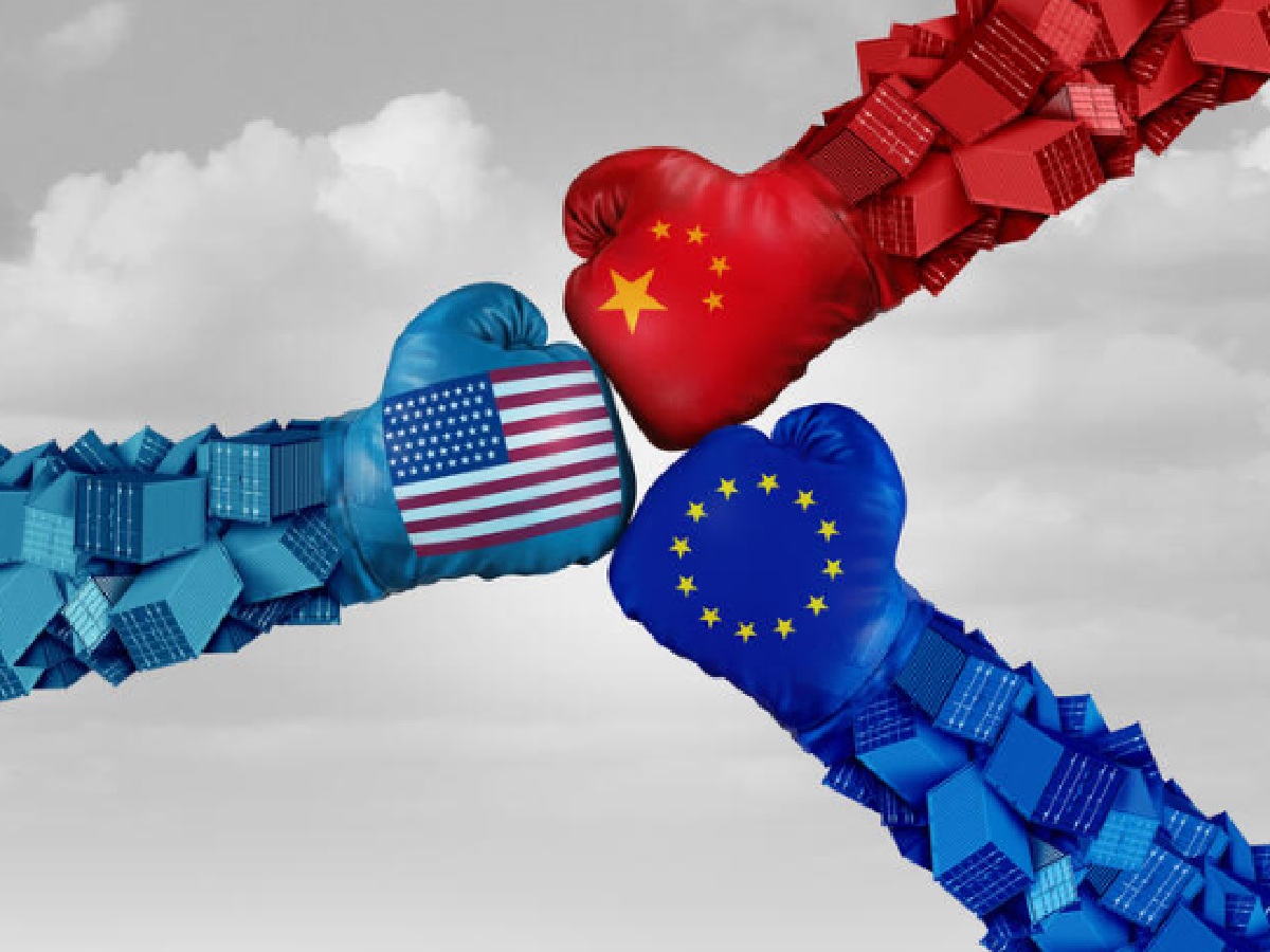 Representación de fuerza entre EEUU, UE y China