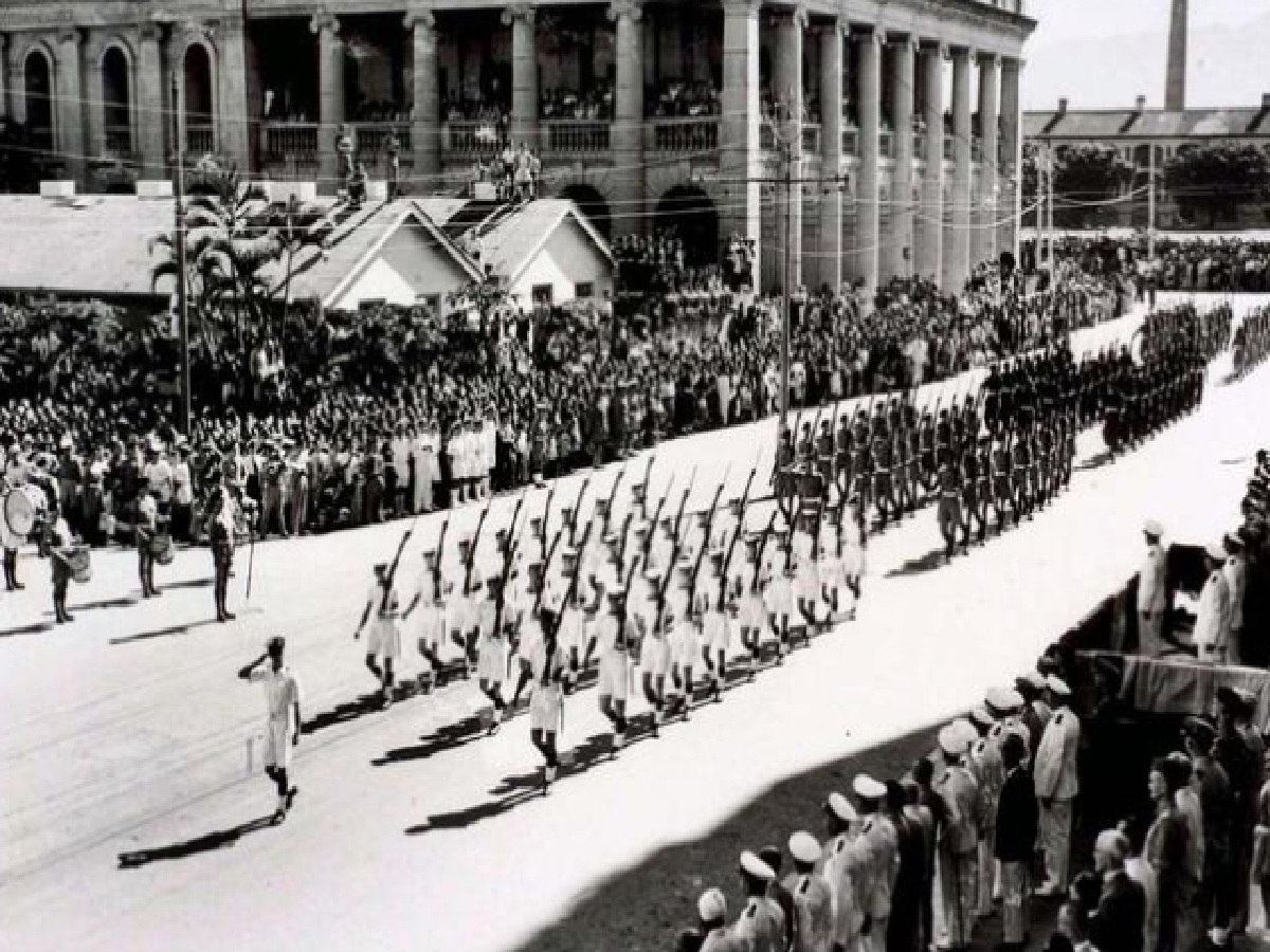Desfile de la Victoria en Hong Kong, 1945. Post Guerra